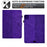 A3 For iPad Pro 11 (2025) / (2024) Case Card Slots Leather Tablet Cover Block Pattern - Purple - 6