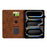 A6 For iPad Pro 11 (2025) / (2024) Case Card Slots Stand Rhombus Auto Wake  /  Sleep Leather Tablet Cover - Brown - 2