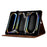A6 For iPad Pro 11 (2025) / (2024) Case Card Slots Stand Rhombus Auto Wake  /  Sleep Leather Tablet Cover - Brown - 3