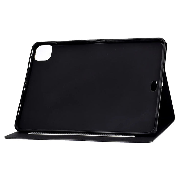 For iPad Pro 11 (2025) / (2024) Case Cowhide Texture Leather Tablet Cover Multi-Angle Viewing - Black - 3