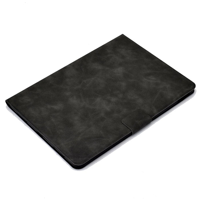 For iPad Pro 11 (2025) / (2024) Case Cowhide Texture Leather Tablet Cover Multi-Angle Viewing - Black - 5