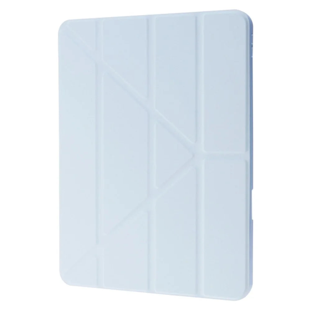 For iPad Air 11 (2026) / (2025) / (2024) Case Origami Stand PU Leather+TPU+Acrylic Solid Color Tablet Cover - Baby Blue - 4