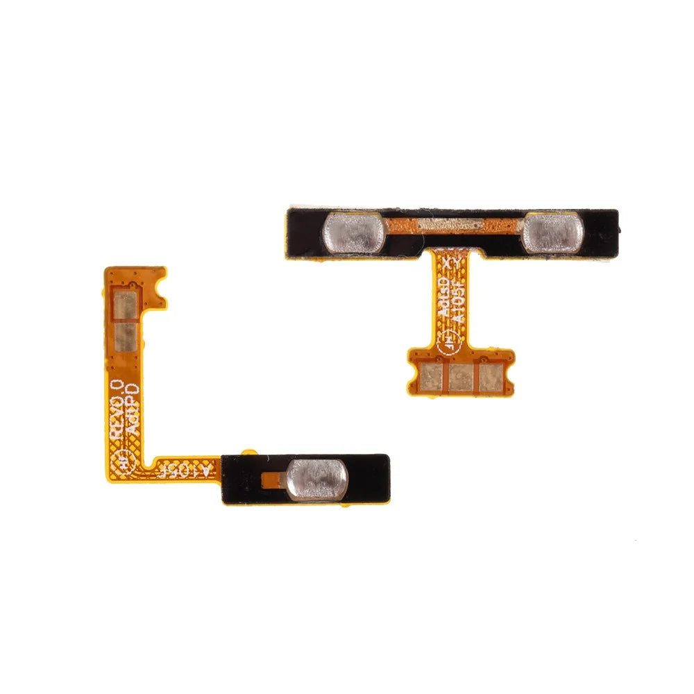 2Pcs/Set OEM Power On/Off + Volume Buttons Flex Cables for Samsung Galaxy A01 A015 - 1