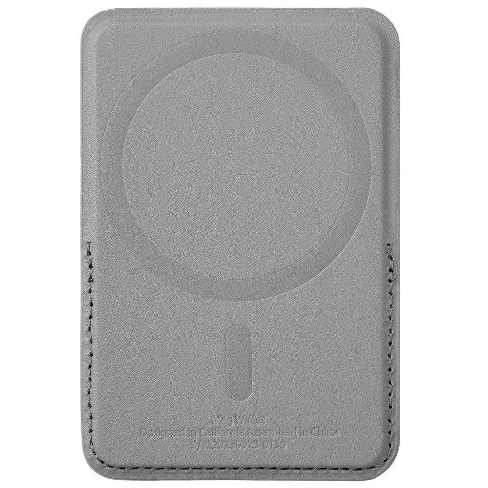 WIWU Mag Wallet MW-001 PU Leather Phone Back Card Bag Kickstand Magnetic Card Holder - Grey - 1