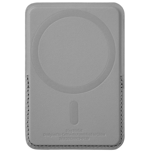 WIWU Mag Wallet MW-001 PU Leather Phone Back Card Bag Kickstand Magnetic Card Holder - Grey - 1