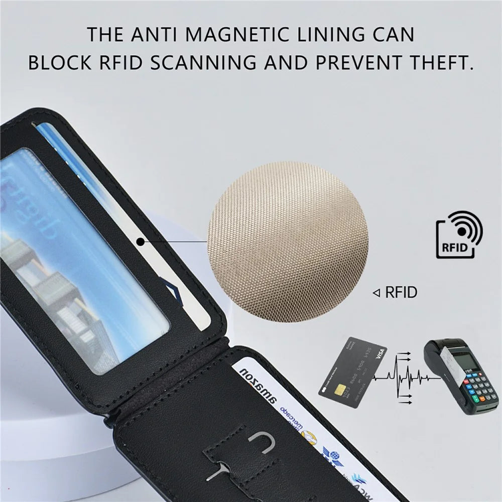 WIWU MV-003 RFID Blocking PU Leather Magnetic Card Holder Kickstand Card Bag - 3