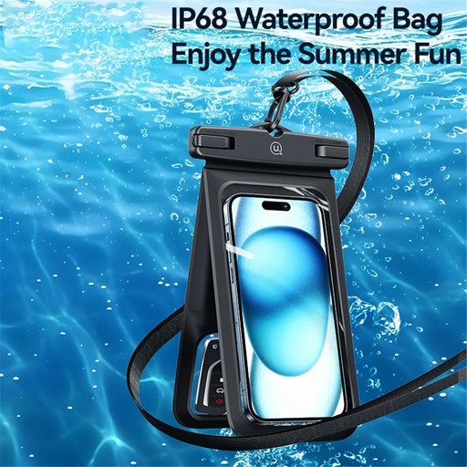 USAMS YD014 IP68 Waterproof Phone Pouch Double Space Large PVC Phone Bag Holder - White - 2