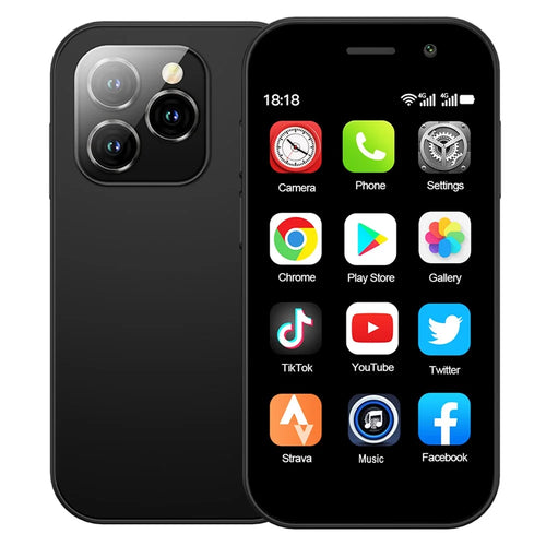 KING8000 3-Inch 2+16GB Dual SIM Ultra Mini 4G Smartphone - Black - 1