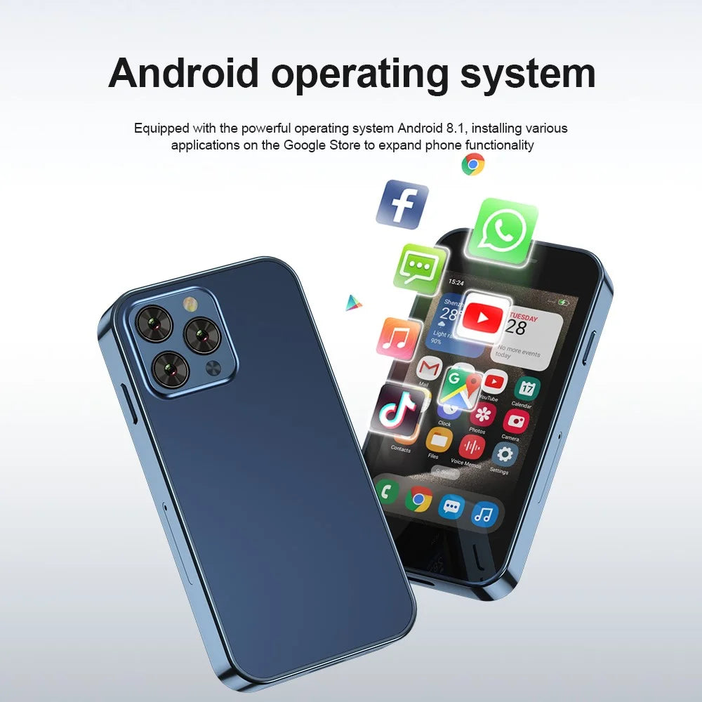 SERVO KING1000 3.0-inch Smartphone 2+16GB Dual SIM 5MP Camera 3G Mini Cellphone - Blue - 5