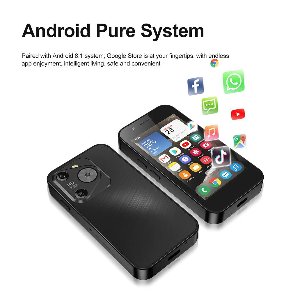 SERVO KING2000 3.0-inch Android 8.1 Smartphone 2+16GB Dual SIM 5MP Camera Mini 3G Cellphone - Black - 5