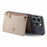 PU Leather Phone Card Bag Adhesive Kickstand Zipper Card Holder - Khaki - 3