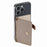 PU Leather Phone Card Bag Adhesive Kickstand Zipper Card Holder - Khaki - 4