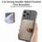 PU Leather Phone Card Bag Adhesive Kickstand Zipper Card Holder - Khaki - 5