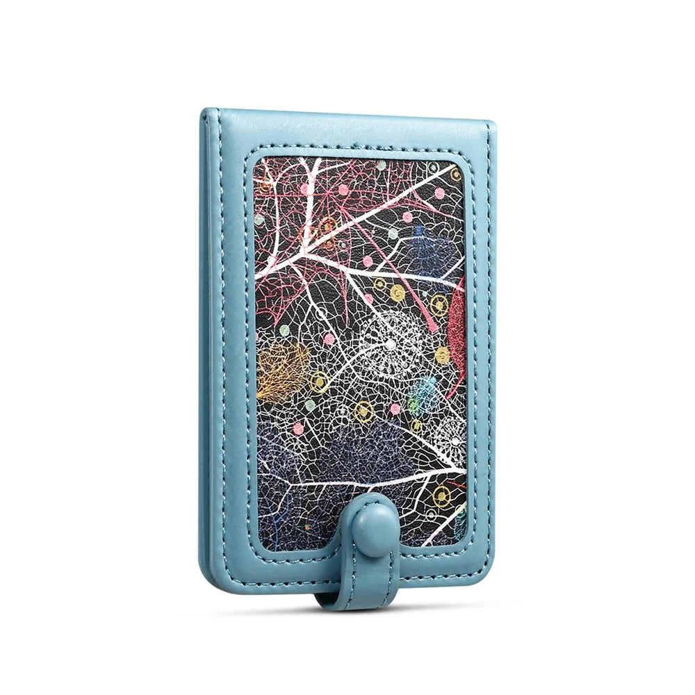 Adhesive Card Holder Kickstand RFID Blocking Credit Card Sleeves Sticker for Smartphones - Blue - 4