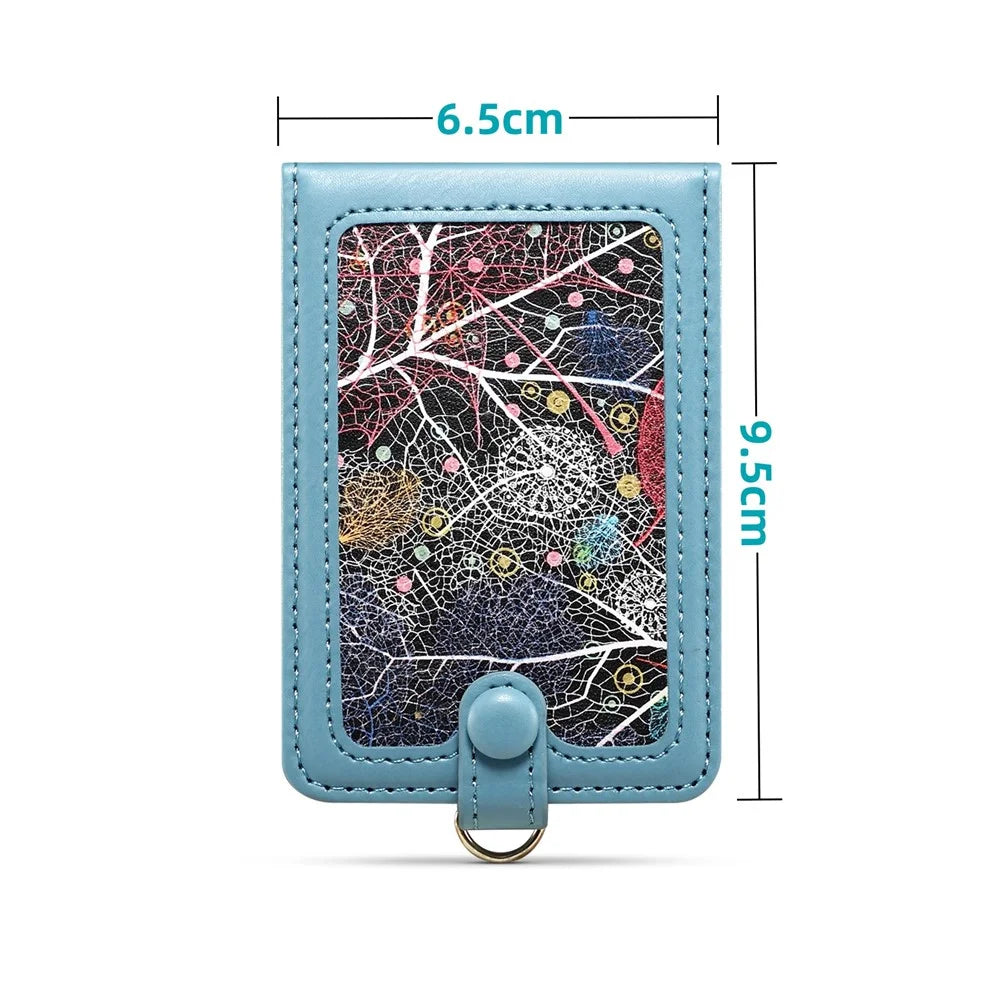 Adhesive Card Holder Kickstand RFID Blocking Credit Card Sleeves Sticker for Smartphones - Blue - 7