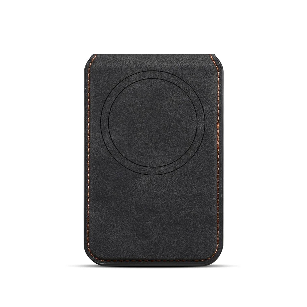 ESEBLE Magnetic Card Holder RFID Blocking Phone Leather Wallet Kickstand - Black - 3