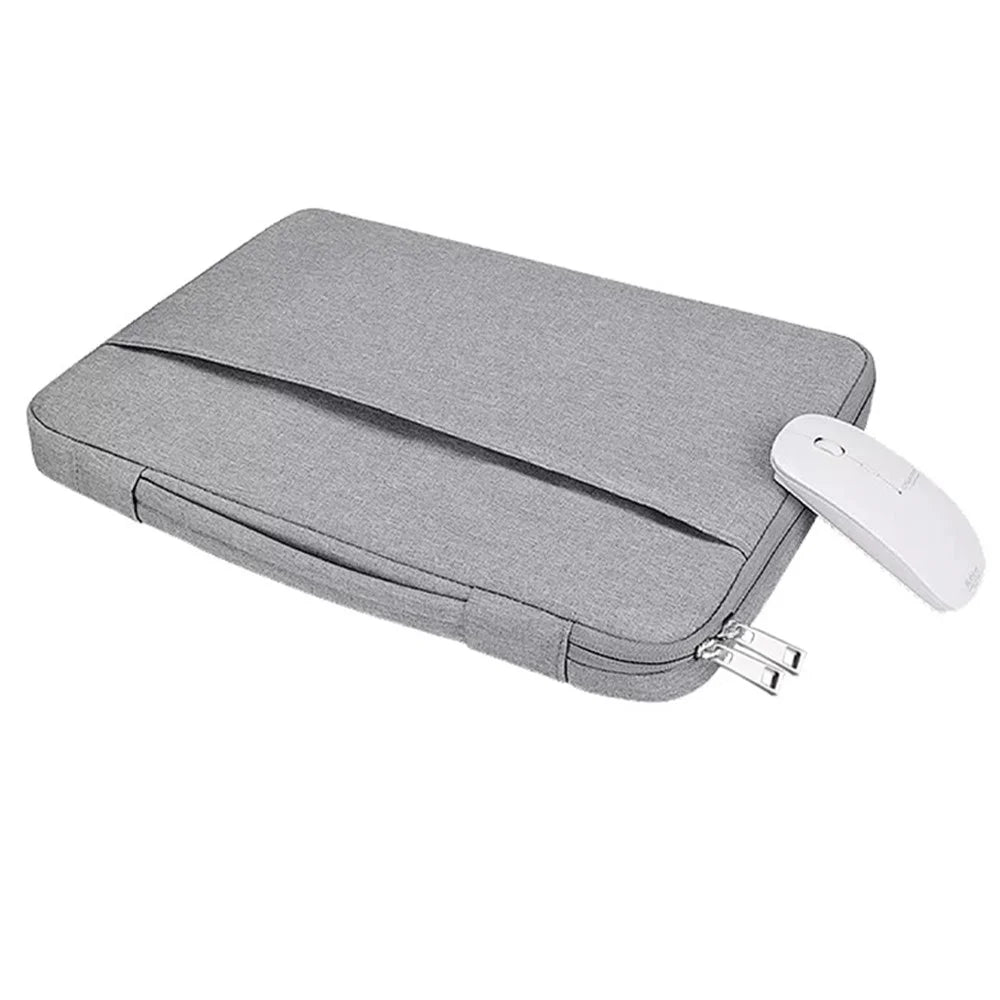 13.3 inch Notebook Laptop Sleeve Case Oxford Cloth Soft Fluffy Lining Cover Carrying Bag - Black - 5