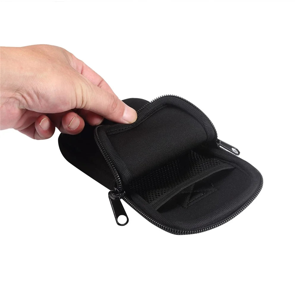 7.2-inch Phone Storage Pouch Waist Belt Backpack Hanging Nylon Phone Bag - Black - 3