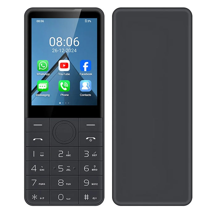 DOOV R77 Keypad Mobile Phone 3GB + 32GB 2.8 Inch IPS Screen Android 13 Smartphone - Grey - 1