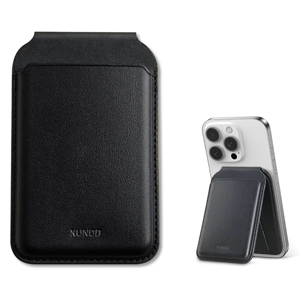 XUNDD XDD-0006 Magnetic Card Holder Genuine Leather Multi-Angle Stand Card Holder - 1