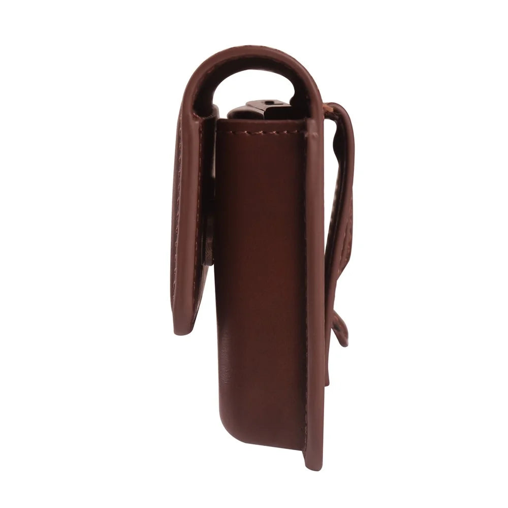 Pouch Holder for 6.7 - 6.9 Inch Phone Large Flap Horizontal Double Magnetic Phone Waist Bag - Coffee - 7