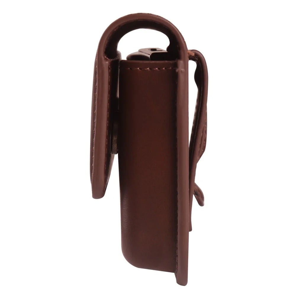 Horizontal Double Magnetic Phone Waist Bag for Universal 6.1-6.3 Inch PU Leather Belt Pouch - Coffee - 7