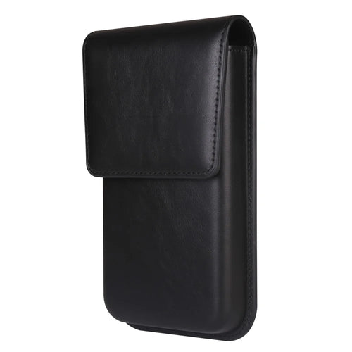 Vertical Phone Holster Belt Clip Case for Universal 6.1-6.3 Inch Waist Phone Pouch Large Flap Design - Black - 1
