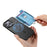 MC-W14 Magnetic Pull-Out Card Holder Large Capacity PU Leather Card Bag - Blue - 4