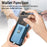 MC-W14 Magnetic Pull-Out Card Holder Large Capacity PU Leather Card Bag - Blue - 5