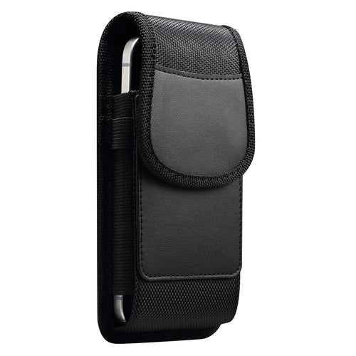 6.7 / 6.9 inch Phone Case Holster for iPhone 17 Pro Max / 16 Plus / 16 Pro Max / Samsung Galaxy S26 Ultra / S25 Ultra Magnetic Oxford Fabric Belt Clip Waist Bag with Card Slot - 1