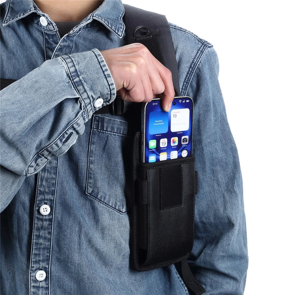5.5 - 6.5 inch Waist Bag for iPhone Air / 11 Pro Max / Samsung Galaxy S26+ / S25+ / Honor 50 Universal Oxford Fabric Phone Pouch - 5