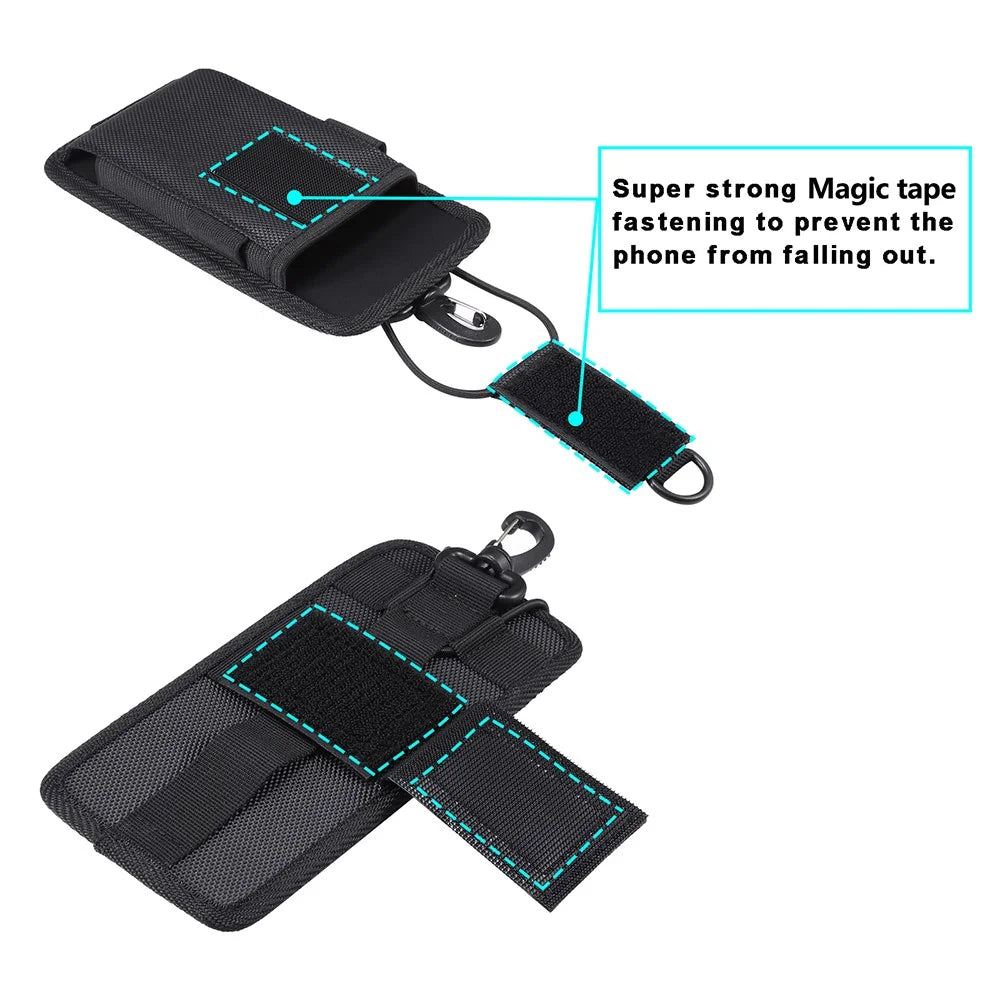 6.7 - 7.2 inch Waist Bag for iPhone 16 Pro Max / Samsung Galaxy S25 Ultra / Huawei P60 Universal Oxford Fabric Phone Pouch - 3