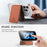 MC-W28 Ultra Thin Magnetic Card Holder for Phone Back RFID Blocking Twill Pattern Kickstand Card Case - Brown - 6