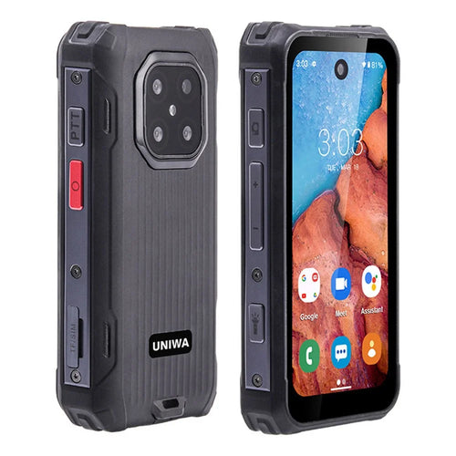 UNIWA R4002 Android 12 4G Smartphone 6GB + 128GB 3.88 Inch Rugged Triple Protection Mini Phone - Black - 1