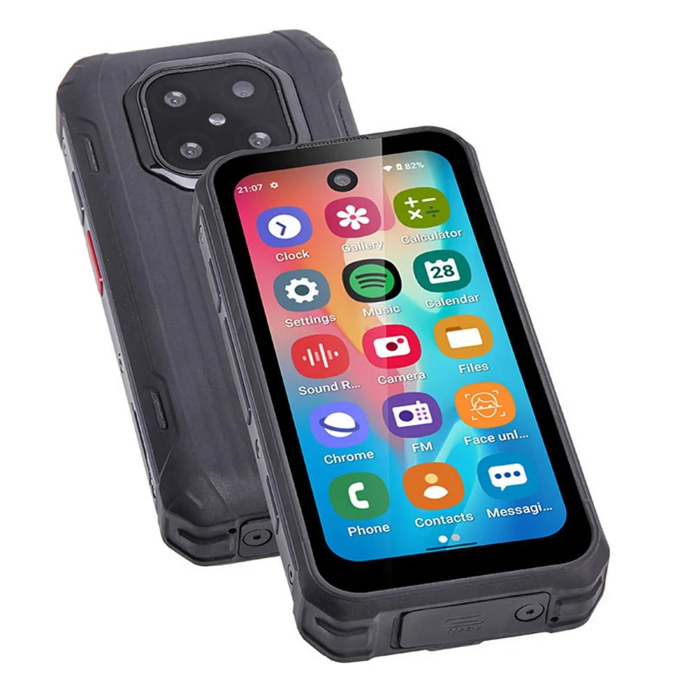 UNIWA R4002 Android 12 4G Smartphone 6GB + 128GB 3.88 Inch Rugged Triple Protection Mini Phone - Black - 2