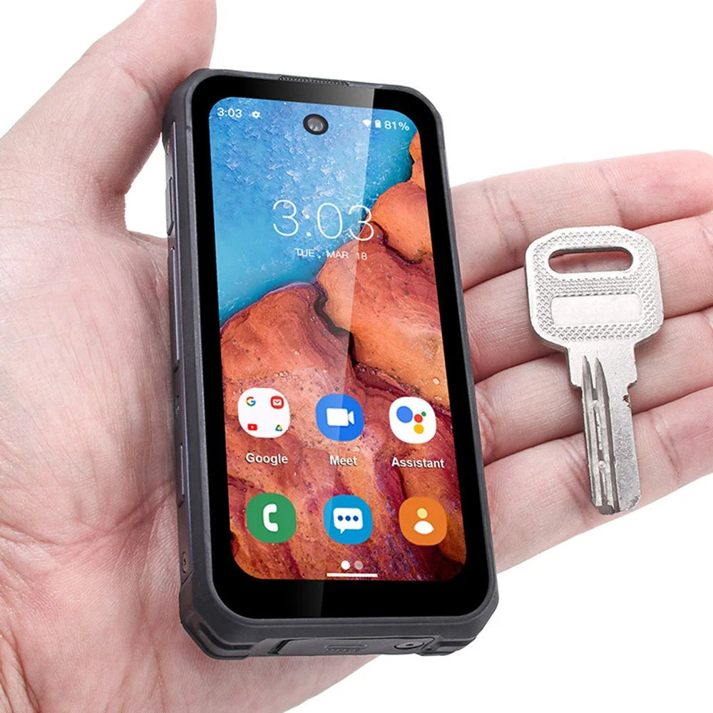 UNIWA R4002 Android 12 4G Smartphone 6GB + 128GB 3.88 Inch Rugged Triple Protection Mini Phone - Black - 3
