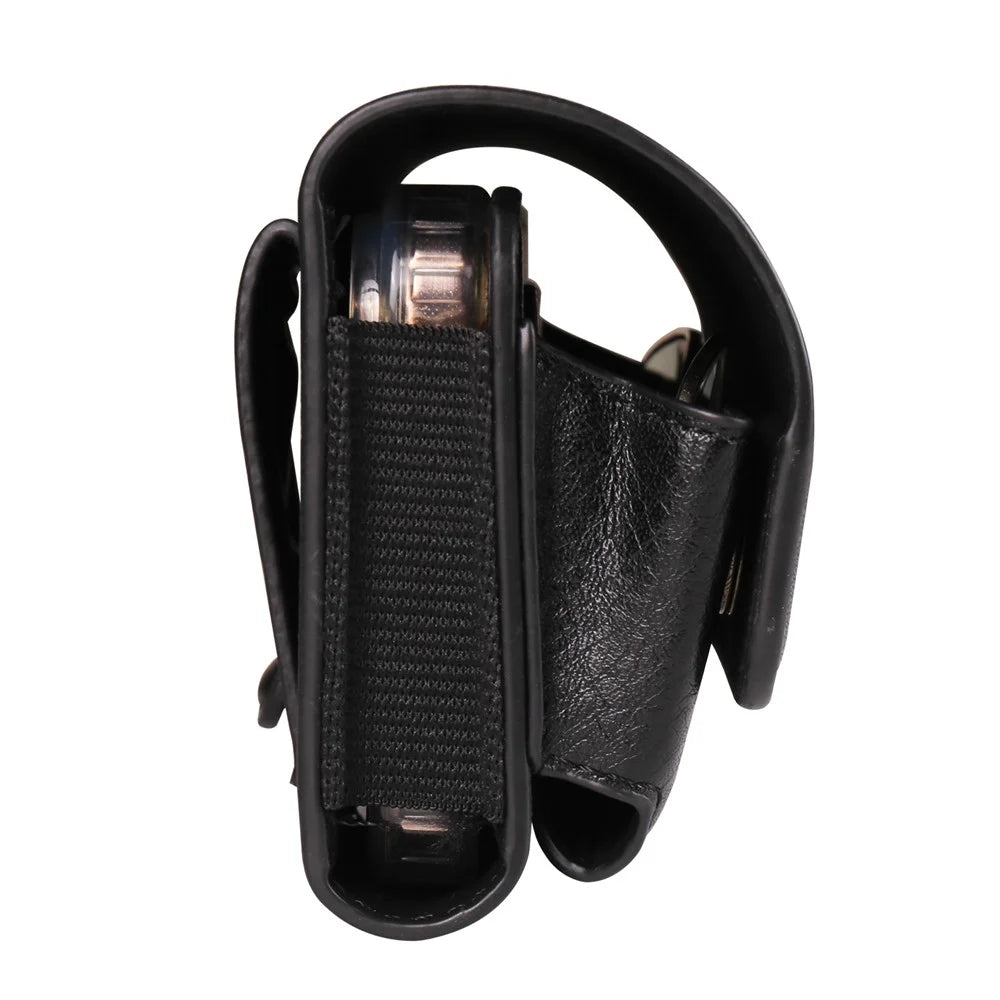 For 6.1 - 6.3 inch Phone Belt Holder Case Universal Waist Pack with Eyeglass Holder Elastic Band - Black - 4
