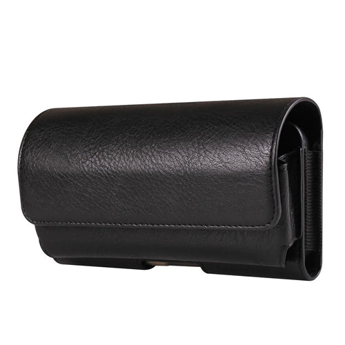For 6.7 - 6.9 inch Phone Belt Holder Case Universal Waist Pack with Eyeglass Holder Elastic Band - Black - 1