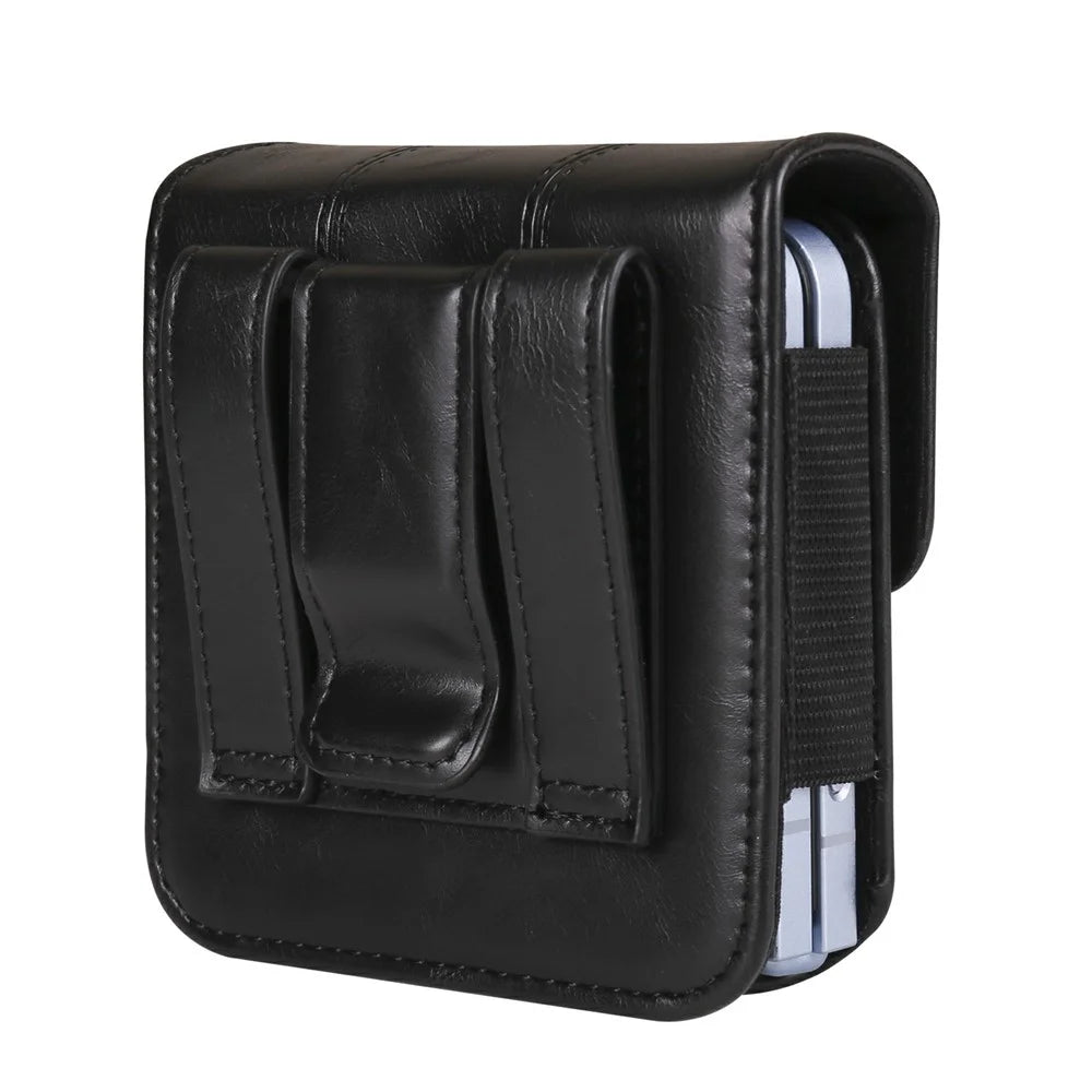 Universal Waist Pouch Foldable Smartphones Belt Holder with Elastic Band - Black - 5