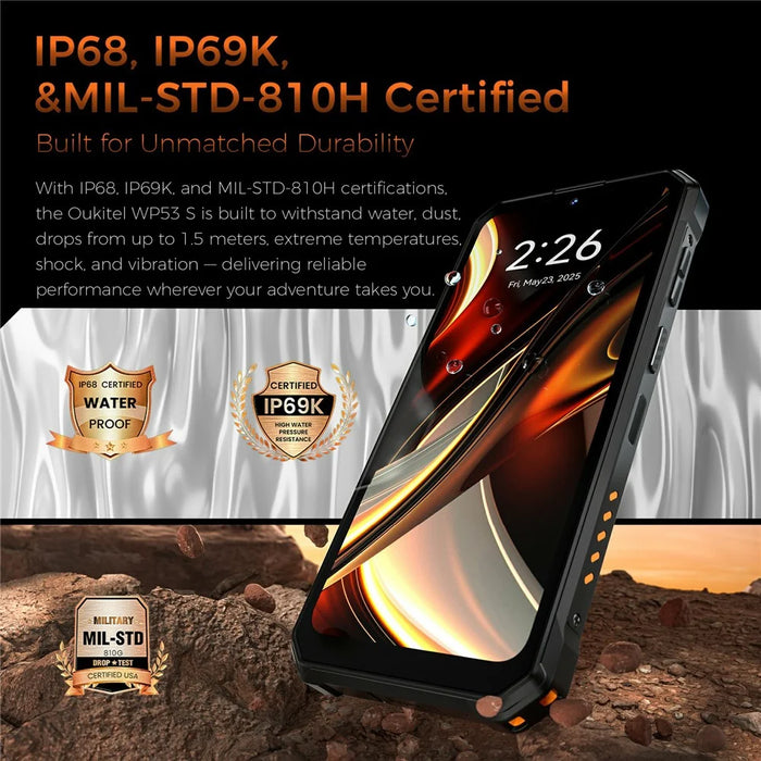 OUKITEL WP53S 4G Rugged Smartphone Unisoc T615 6.52 Inch Mobile Phone with 11000mAh Battery, 4+128GB - 6