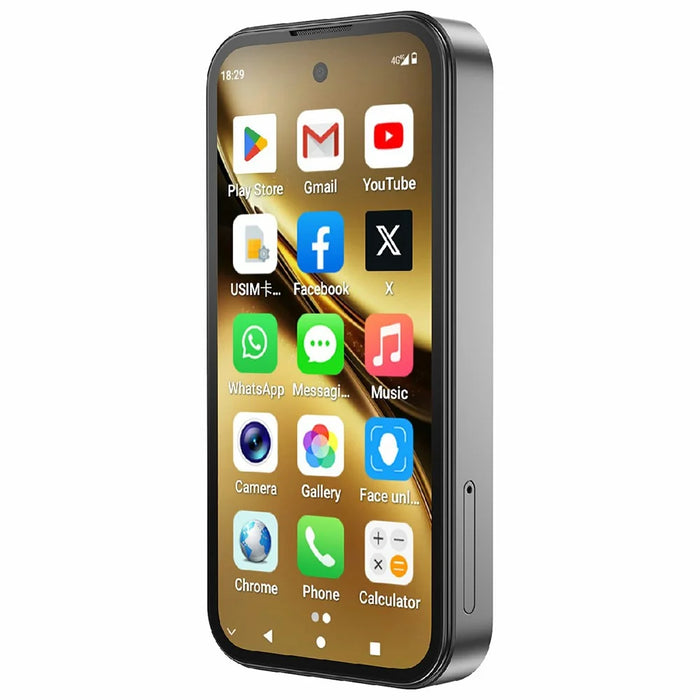 Q333 4G Mini Smartphone Dual SIM 3.97 Inch Screen Android 12.0 Mobile Phone with 2000mAh Battery, 4+64GB - Tarnish - 2