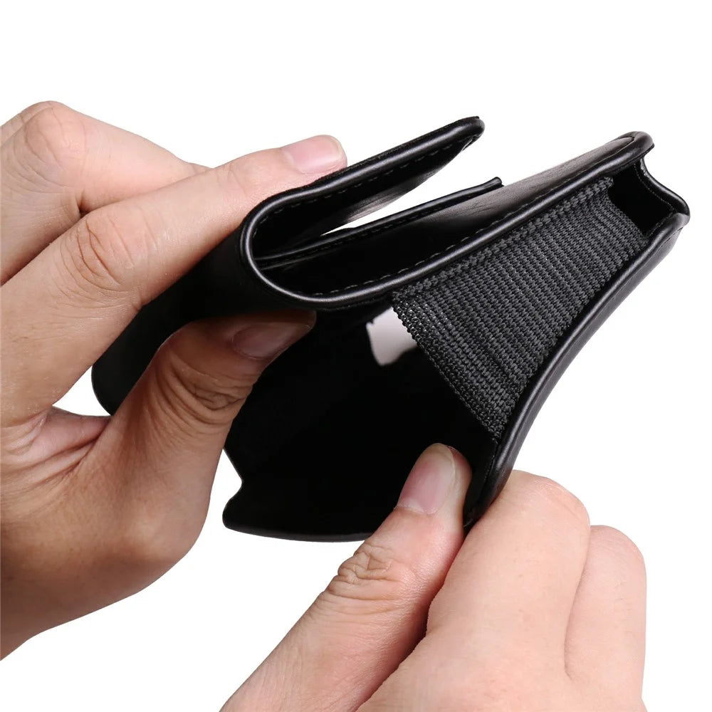 Universal Waist Pouch for 6.5 inch Smartphones Horizontal Design PU Leather Phone Belt Holder Case - Black - 7