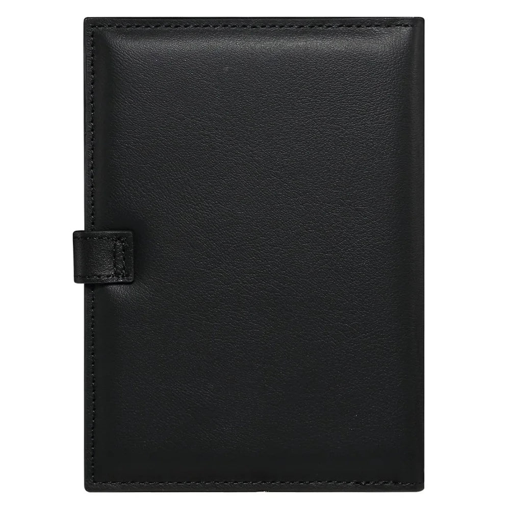 Genuine Cow Leather Business Passport Storage Bag Multi-Function Travel Wallet Organizer Card Ticket Holder - Black - 2