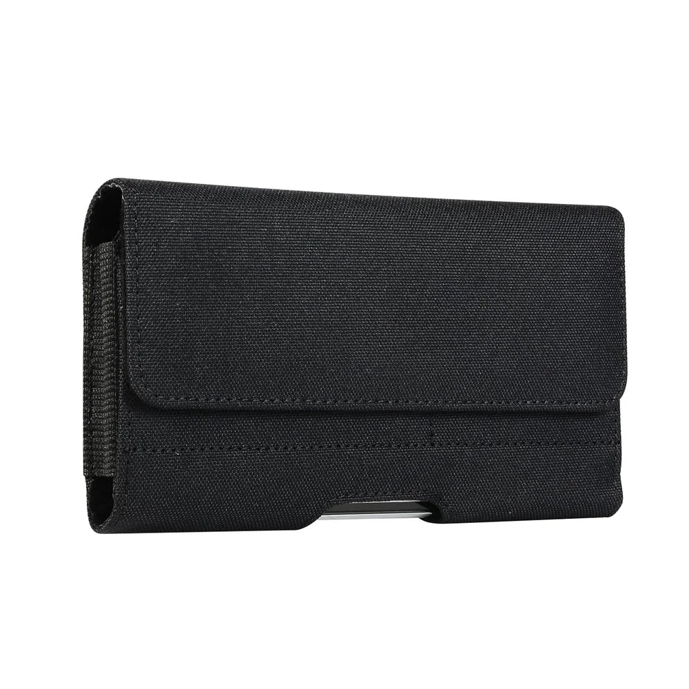 Universal 6.1 Inch Horizontal Nylon Phone Waist Bag Magnetic Closure Phone Pouch Belt Clip Holster - 2
