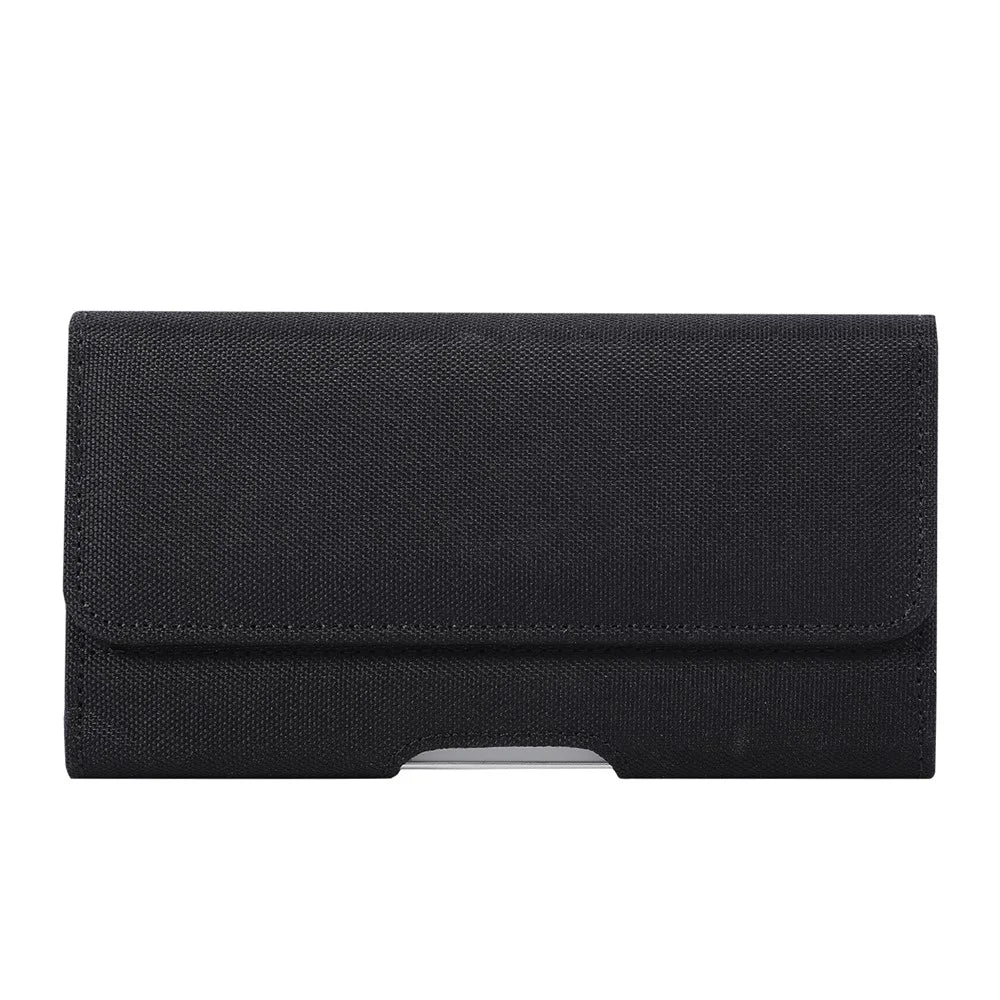 Universal 6.7 Inch Horizontal Nylon Phone Waist Bag Magnetic Closure Phone Pouch Belt Clip Holster - 1