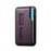 MC-W29 Strong Magnetic Phone Back Card Holder Silicone Card Pouch with Hidden Strap - Purple - 3