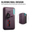 MC-W29 Strong Magnetic Phone Back Card Holder Silicone Card Pouch with Hidden Strap - Purple - 4