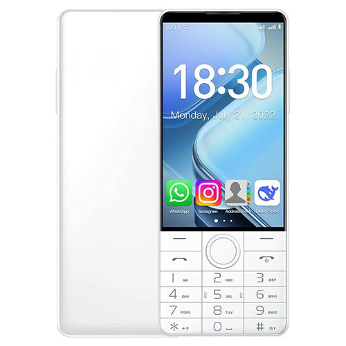 DOOV R70 4 Inch Touch Screen Android 14 4G Smartphone 2600mAh Battery Keypad Cellphone, 6+128GB (without Camera) - White - 1