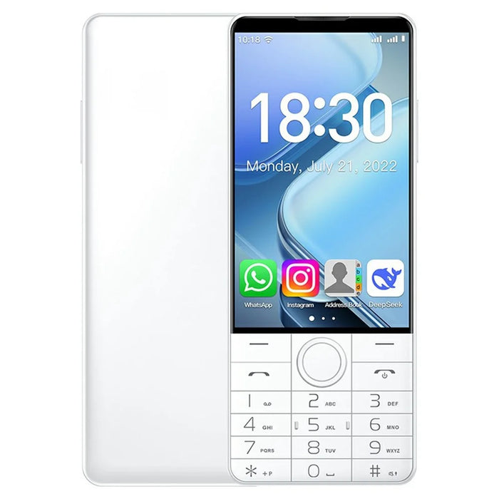 DOOV R70 4 Inch Touch Screen Android 14 4G Smartphone 2600mAh Battery Keypad Cellphone, 6+128GB (without Camera) - White - 1