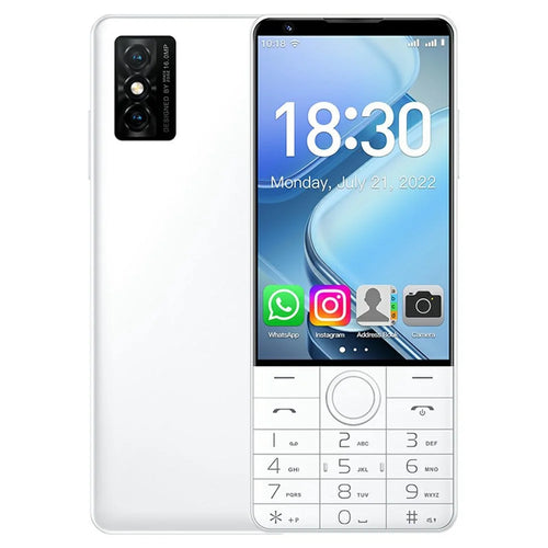 DOOV R70 4 Inch Touch Screen Android 13 4G Smartphone 2600mAh Battery Keypad Cellphone, 6+128GB (with Camera) - White - 1